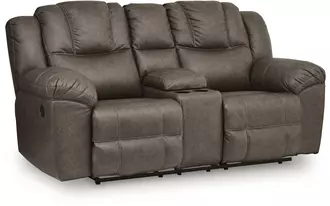 dbl rec loveseat w/console  