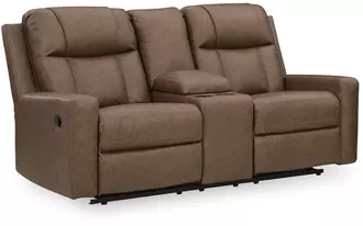 dbl rec loveseat w/console  