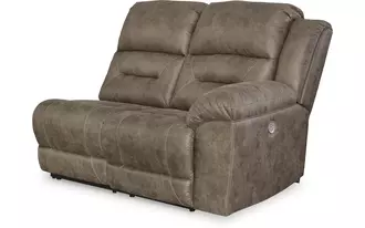 Ashley  raf reclining power loveseat in 