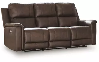 pwr rec sofa with adj headrest  