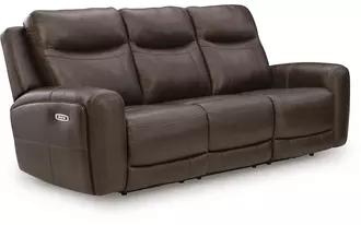 pwr rec sofa with adj headrest  