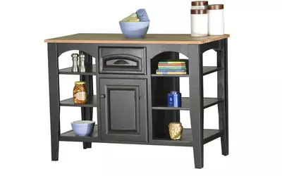 kitchen island without top. 2 raised panel doors, 1 drawer, 5 adjustable shelves, straight leg base*glass*ng*finsish*bk, cc, co, cm, cr, ec, go, hg, iv, sw, un, wh  00246 eagle