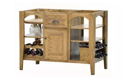 kitchen island without top. 2 raised panel doors, 2 drawers, 5 adjustable shelves, straight leg base*glass*ng*finsish*cc, dk, lt, md, so, un, cr, cm  00347 eagle