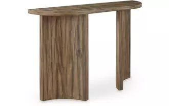 sofa table austanny in warm brown by ashley