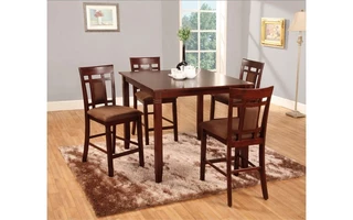ARAN 5PC PUB TABLE AND 4 STOOLS 2004-216 2004-216 WORLD IMPORTS