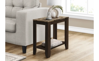 ACCENT TABLE - ESPRESSO / MARBLE TOP I3114 I3114 MONARCH SPECIALTIES