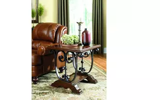 square end table robbinsdale in antique white by ashley