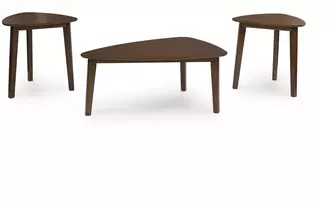 occasional table set (3/cn) lyncott in brown by ashley
