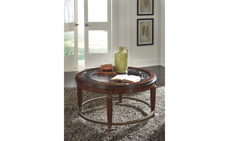 T826-8  ROUND COFFEE TABLE LEAHLYN
