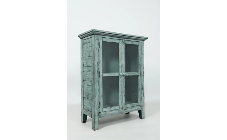 1615-32 RUSTIC SHORES COLLECTION - ASSEMBLED 2 DOOR HIGH CABINET W/GLASS PANEL DOORS - ASSEMBLED RUSTIC SHORES COLLECTION - ASSEMBLED