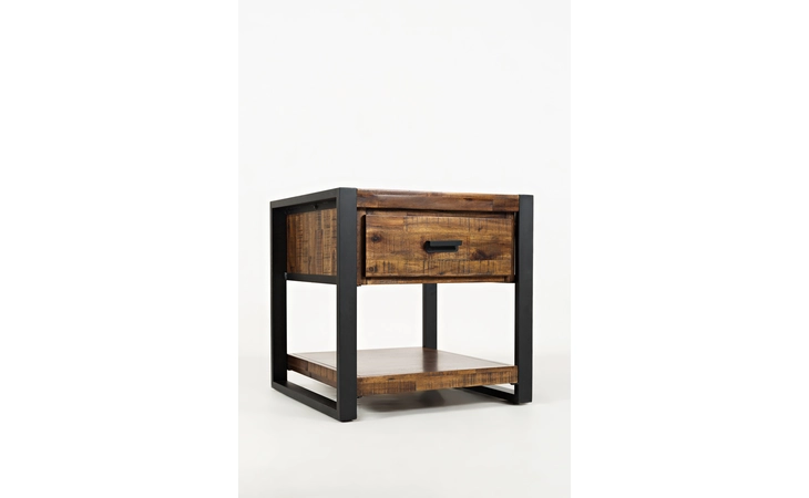 1690-6 LOFTWORKS COLLECTION END TABLE W/DRAWER, SHELF LOFTWORKS COLLECTION
