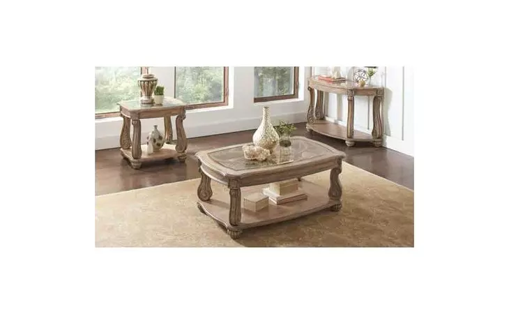 720597  ILANA TRADITIONAL ANTIQUE LINEN SIDE TABLE