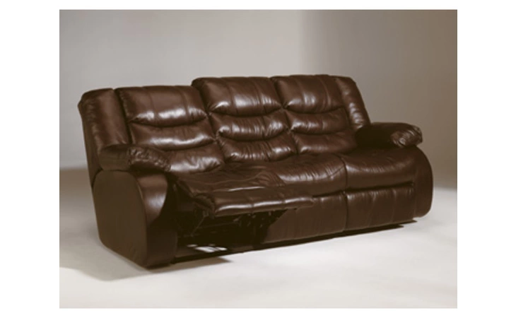 9140287 Leather D RECLINING POWER SOFA-MOTION LEATHER-REVOLUTION - SADDLE