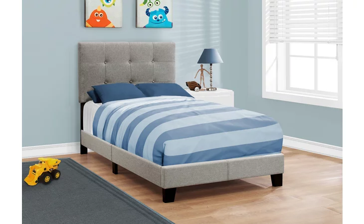 I5920T  BED - TWIN SIZE / GREY LINEN