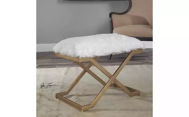 23278 FARRAN SMALL BENCH, GOLD UTTERMOST  23278