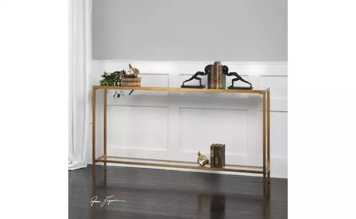 24685  HAYLEY CONSOLE TABLE, GOLD