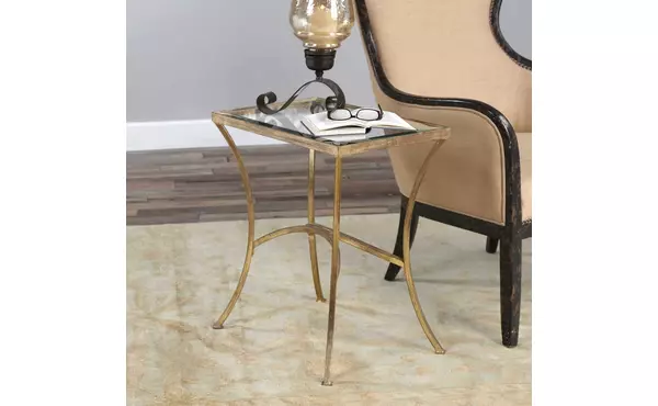 alayna end table, gold by uttermost