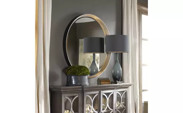 serenza round mirror by uttermost