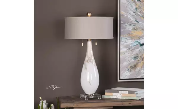 cardoni table lamp, white by uttermost