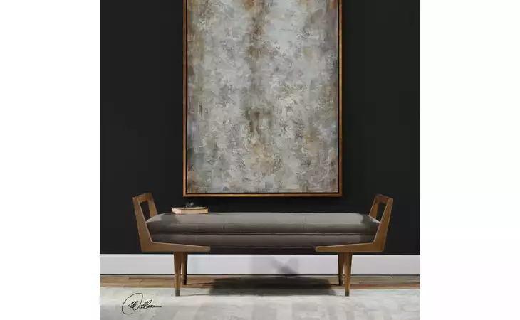 23388 WAYLON BENCH, TAUPE GRAY UTTERMOST  23388