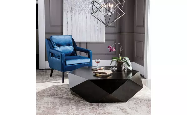 volker coffee table, black by uttermost