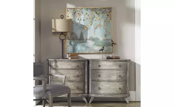 peaceful hand painted canvas hp by uttermost