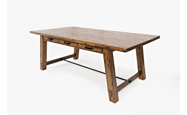 1511-82 CANNON VALLEY COLLECTION TRESTLE DINING TABLE W/6 DRAWERS CANNON VALLEY COLLECTION