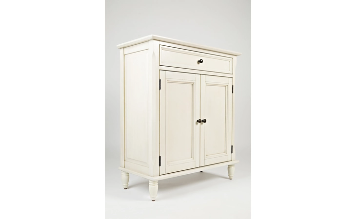 39003A AVIGNON COLLECTION ACCENT CABINET W DRAWER, 2 DOORS - IVORY FINISH