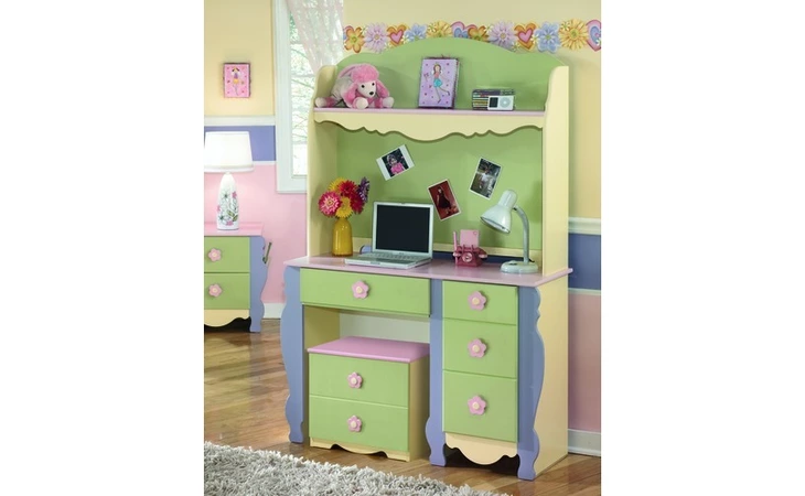 B140-22  DESK AND ROLLING BOX-YOUTH BEDROOM-DOLL HOUSE