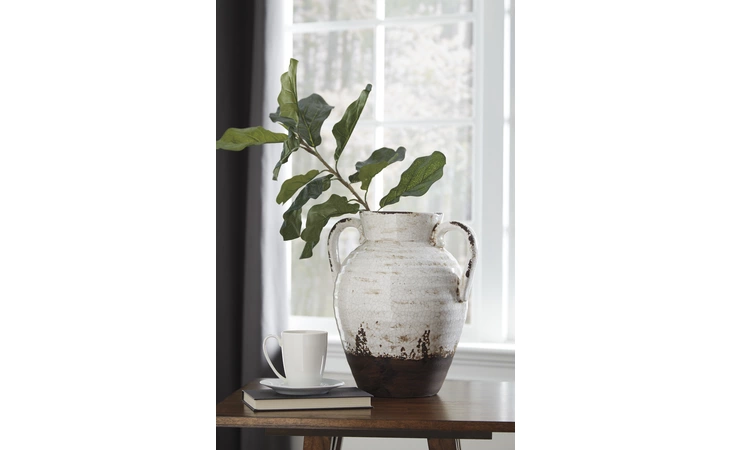 A2000330 Dion - Distressed White VASE/DION/DISTRESSED WHITE