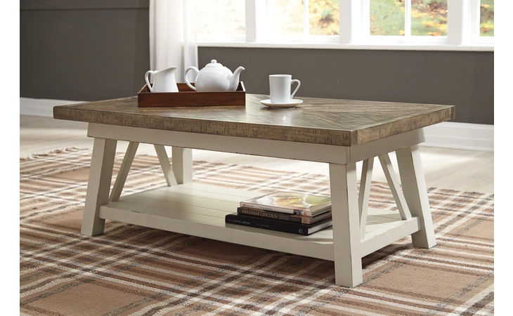 T640-1 Stownbranner - Two-tone RECTANGULAR COFFEE TABLE