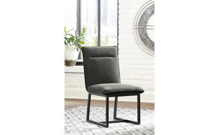 D600-101 ROZZELLI - MULTI DINING UPH SIDE CHAIR (2 CN) ROZZELLI DARK GREEN BROWN