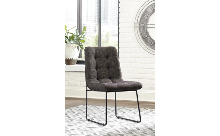 D600-104 ROZZELLI - MULTI DINING UPH SIDE CHAIR (2 CN) ROZZELLI DARK BROWN