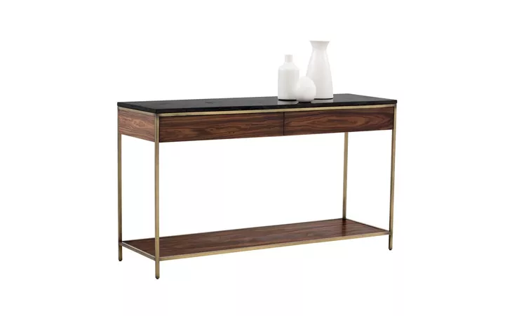 101783 STAMOS STAMOS CONSOLE TABLE - GOLD - ZEBRA BROWN
