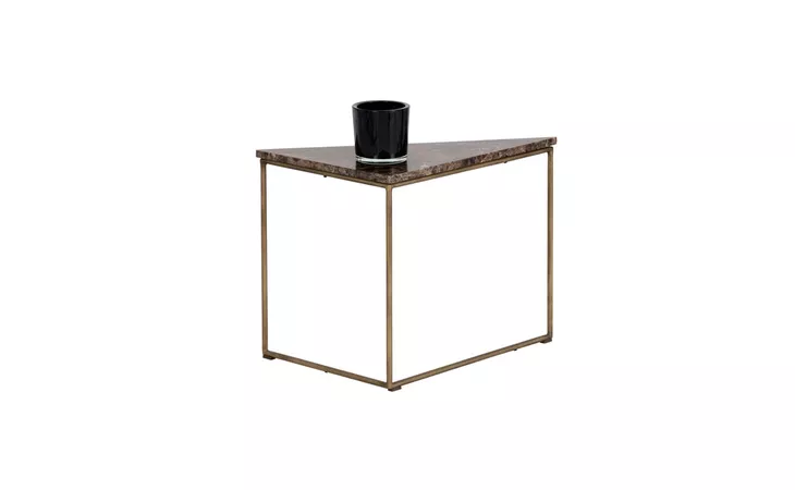 103058 TRIBUTE TRIBUTE END TABLE - BROWN MARBLE