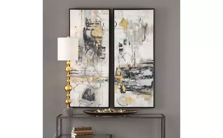 51302 LIFE SCENES HAND PAINTED CANVASES, S/2 HP UTTERMOST  51302
