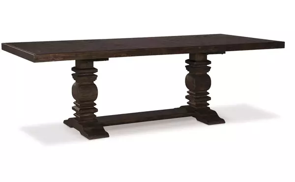 hillcott dark brown rect drm extension table base by ashley