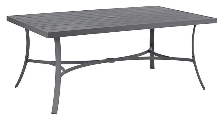 P325-625 Donnalee Bay - Dark Gray RECT DINING TABLE W UMB OPT