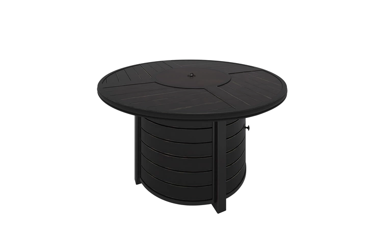 P414-776 CASTLE ISLAND ROUND FIRE PIT TABLE
