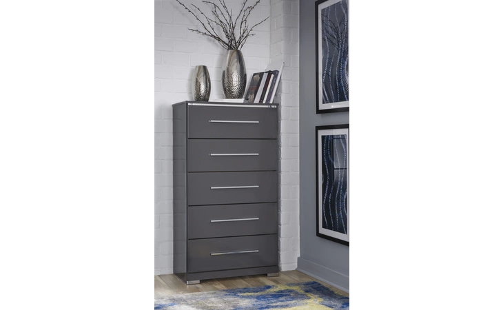 B408-46 Steelson - Gray FIVE DRAWER CHEST STEELSON