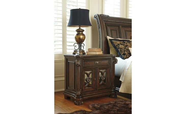 B780-91 Valraven - Brown ONE DRAWER NIGHT STAND VALRAVEN BROWN MASTER BEDROOM