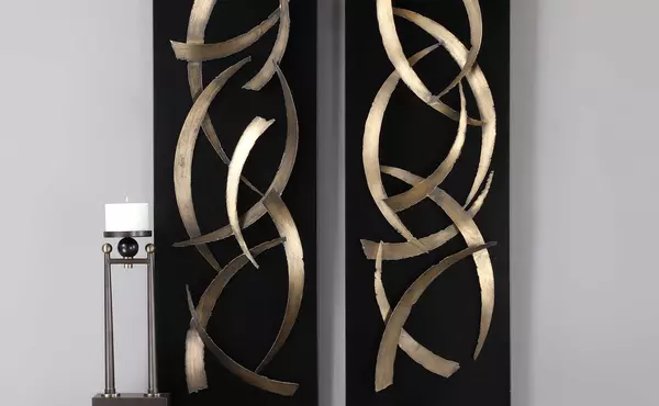 brushstrokes metal wall panels, s-2 by uttermost