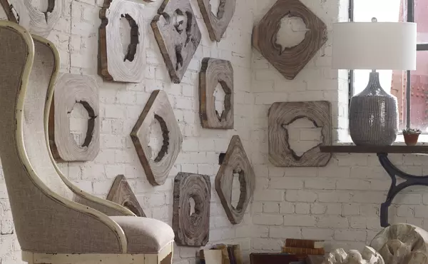 bahati wood wall decor, whitewashed, s-9 by uttermost