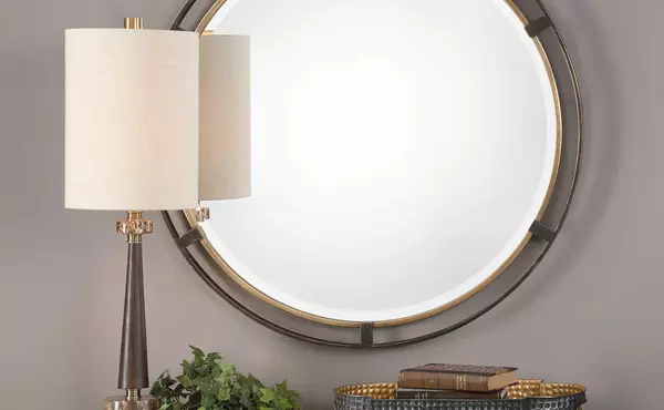 carrizo round mirror by uttermost
