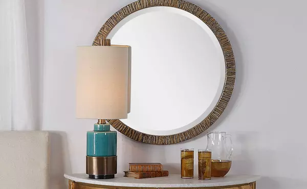 wayde round mirror by uttermost
