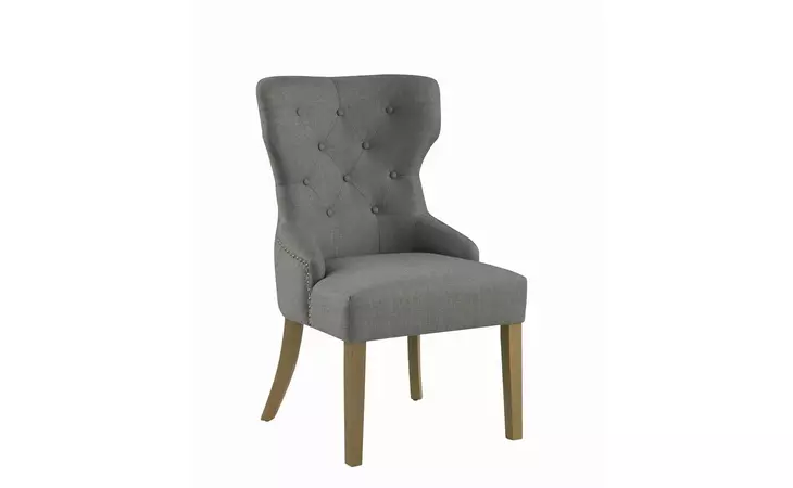 104537  FLORENCE TUFTED UPHOLSTERED DINING CHAIR GREY