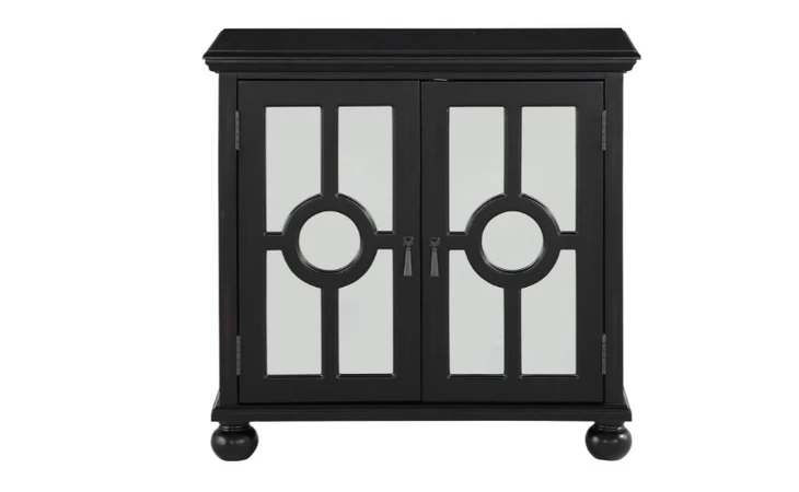 ACCENT CHEST W/MIRROR DOOR BLACK MAZIN 1000A70BK  1000A70BK