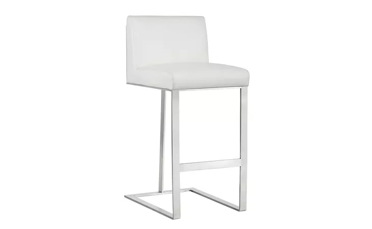 103719 DEAN DEAN BARSTOOL - STAINLESS STEEL - CANTINA WHITE