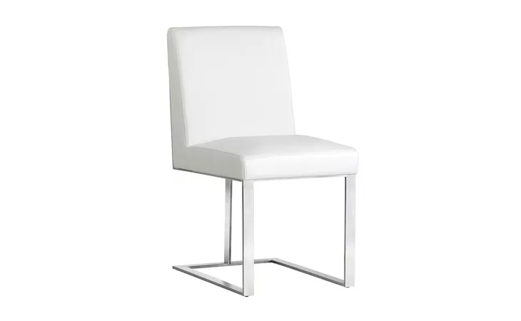 103783 DEAN DEAN DINING CHAIR - STAINLESS STEEL - CANTINA WHITE