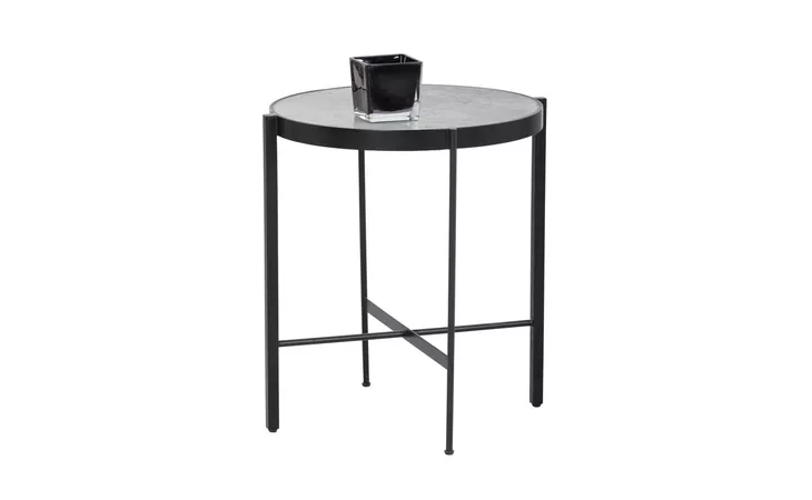 104133 WILLEM WILLEM END TABLE - WHITE MARBLE